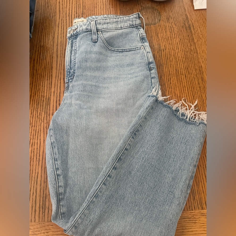 Madewell Light Blue Denim with Frayed Hem